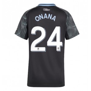 Fotbalové Dres Aston Villa Amadou Onana #24 Dámské Venkovní Oblečení 2025-26 Krátký Rukáv